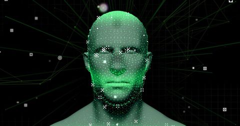 3D Glowing Human Head Model with Digital Network Connections - Download Free Stock Images Pikwizard.com