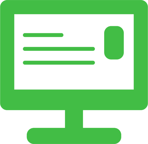 green computer screen icon on transparent background - Download Free Stock Videos Pikwizard.com