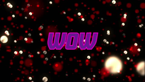 Vibrant Wow Text With Bokeh Light Spots Background
