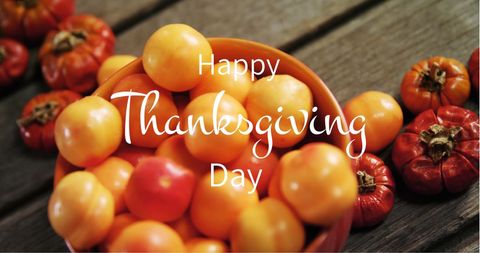 Happy Thanksgiving Message with Rustic Background
