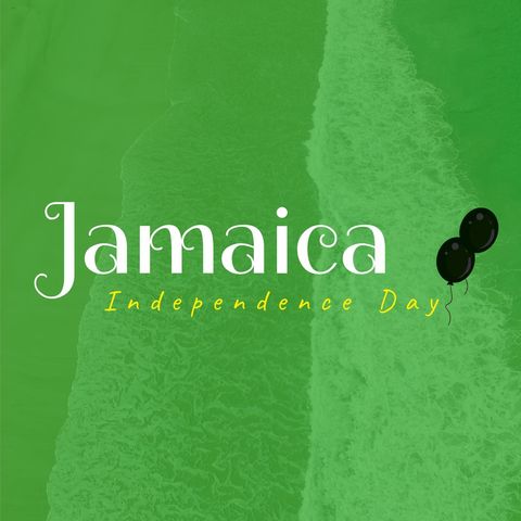 jamaica independence day celebration with seascape background - Download Free Stock Templates Pikwizard.com