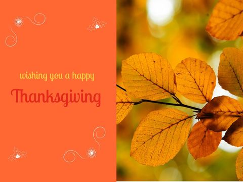 Warm Thanksgiving Greeting with Autumn Leaves - Download Free Stock Templates Pikwizard.com