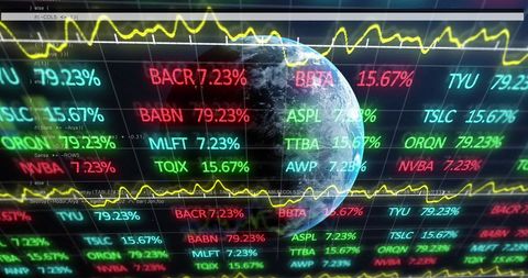 Global Stock Market Trends with Digital Graphs and Data - Download Free Stock Images Pikwizard.com