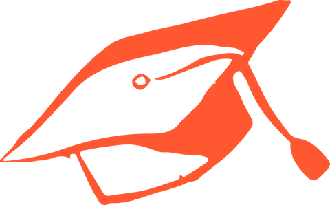 transparent orange graduation cap icon representing academic success - Download Free Stock Videos Pikwizard.com