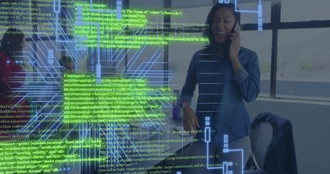 African American Businesswoman Analyzing Digital Interface Data - Download Free Stock Images Pikwizard.com