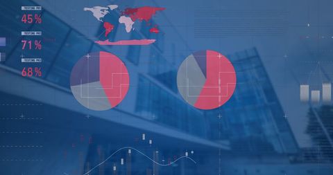 Global Financial Statistics and Data Processing on Building Background - Download Free Stock Images Pikwizard.com