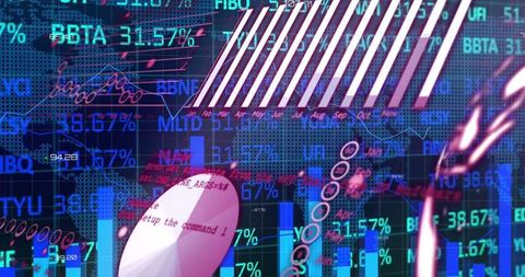 Futuristic Abstract Data Visualization with Codes