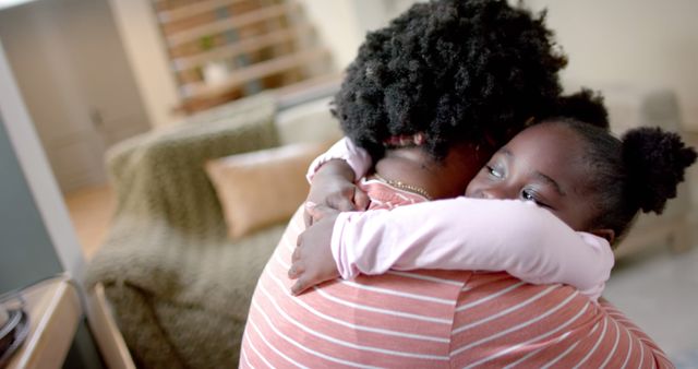 Mother Hugging Daughter at Home - Download Free Stock Images Pikwizard.com