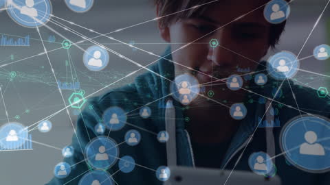 Digital Network Enhanced Over Boy Using Tablet