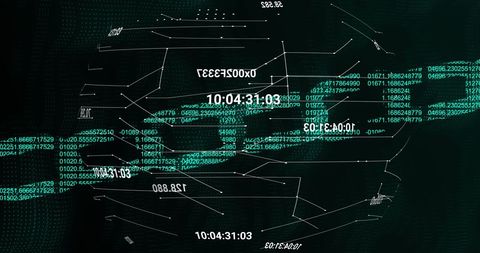 Digital Numbers and Blockchain Waves Concept - Download Free Stock Images Pikwizard.com