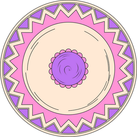 geometric mandala with pink zigzag on transparent background - Download Free Stock Videos Pikwizard.com
