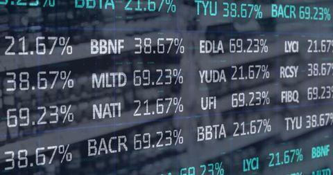 Global Market Stocks Reflecting on Glass Display Concept - Download Free Stock Images Pikwizard.com