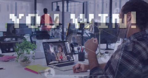 Celebrating corporate success with diverse team collaboration