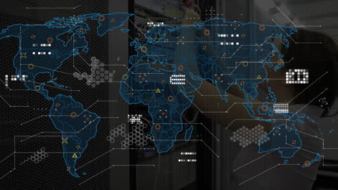 Female Engineer Integrating Technology in Server Room