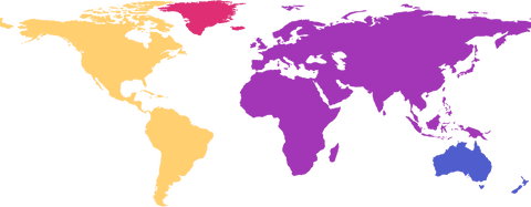 Multicolored Transparent World Map Highlighting Continents - Download Free Stock Videos Pikwizard.com