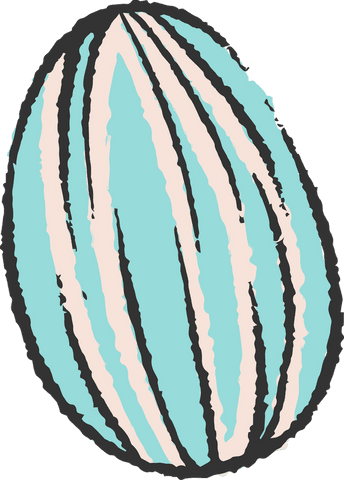 Abstract geometric egg shape transparent design