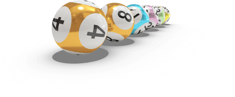 Transparent 3d render billiard balls arranged in a line