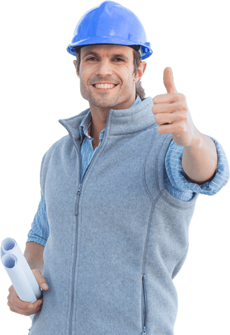 transparent smiling construction professional giving thumbs up - Download Free Stock Videos Pikwizard.com