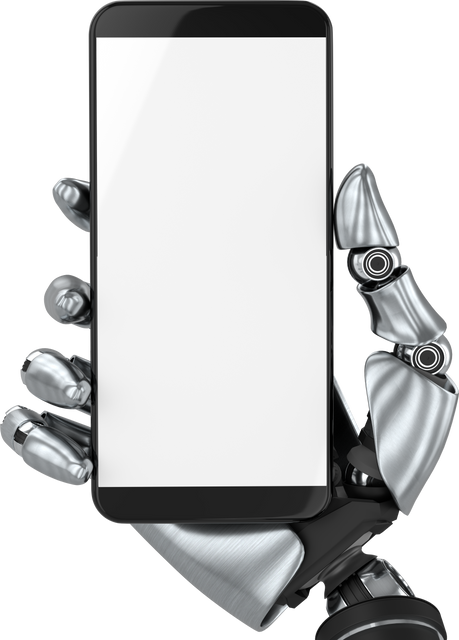 Transparent Illustration of Robotic Hand Holding Smartphone - Download Free Stock Videos Pikwizard.com