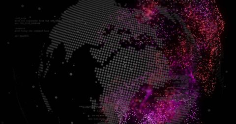 Digital Globe with Binary Data and Technology Interface - Download Free Stock Images Pikwizard.com