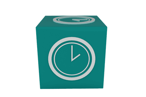 Transparent Blue Cube with Clock Illustrative Vector Design - Download Free Stock Videos Pikwizard.com