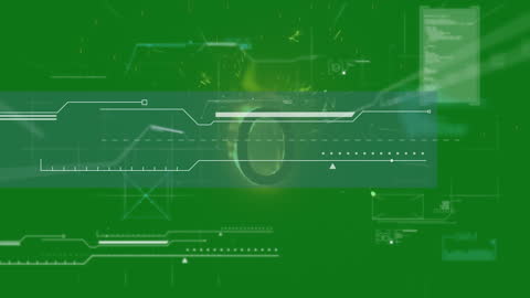 Abstract Digital Interface with Data and Lights