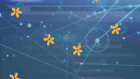 Digital Networking Interface with Global Connectivity Theme