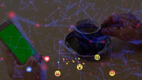 Digital Network Visualization with Emotion Reactions