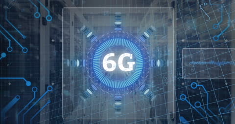 Futuristic 6G Technology and Data Processing Concept