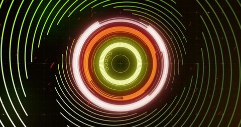 futuristic digital interface with spinning circular design - Download Free Stock Images Pikwizard.com