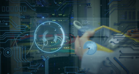 Digital Interface Overlay in Server Room Inspection