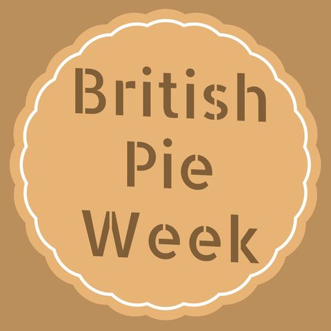 british pie week celebration badge on brown background - Download Free Stock Templates Pikwizard.com
