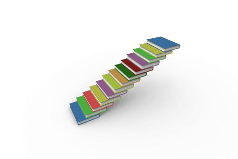 Colorful Stairs Made of Books on Transparent Background - Download Free Stock Videos Pikwizard.com