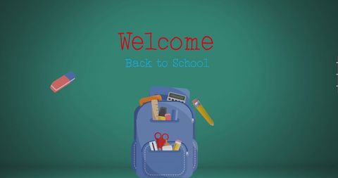 Back to school conceptual design with school supplies