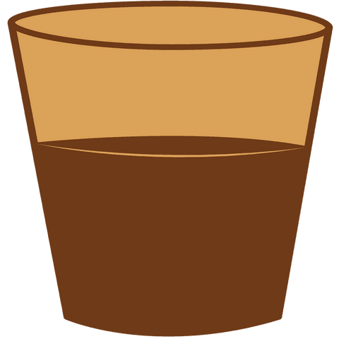 transparent glass filled with cocoa brown liquid vector art - Download Free Stock Videos Pikwizard.com