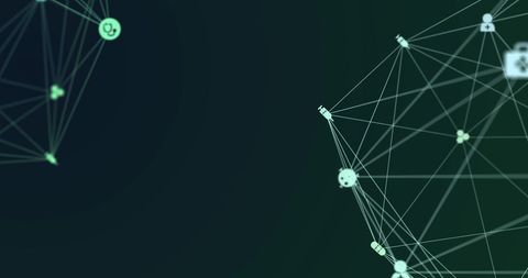 Abstract Digital Network Interface on Green Background - Download Free Stock Images Pikwizard.com