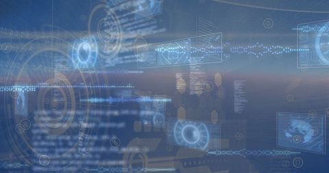 Futuristic Digital Interface with Data Analytics Visualizations - Download Free Stock Images Pikwizard.com