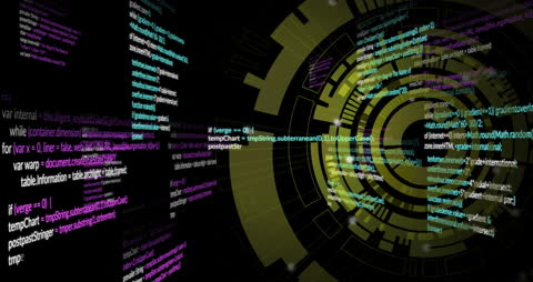 Digital Data Processing Animation in Futuristic Design