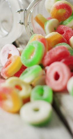 Colorful Jelly Candy Assortment in Rustic Spill - Download Free Stock Images Pikwizard.com