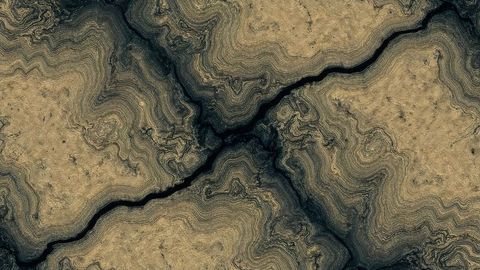 Abstract fractal contour pattern with swirling strata in earth tones