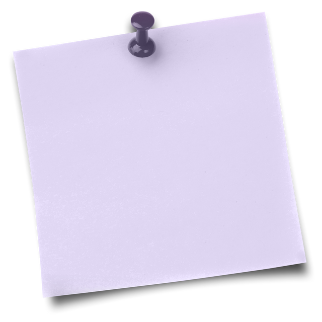 Purple transparent note with thumbtack on clean white background - Download Free Stock Videos Pikwizard.com