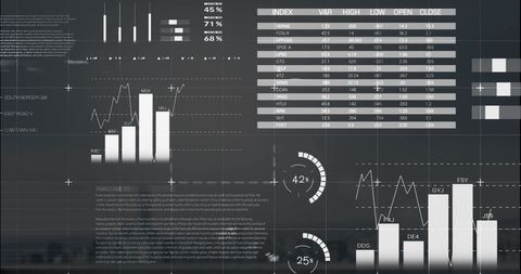 Futuristic Infographic Interface Over Cityscape - Download Free Stock Images Pikwizard.com