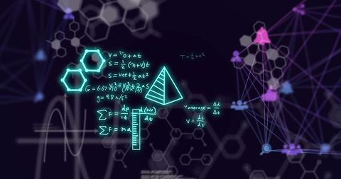 Abstract Digital Concepts with Floating Math Equations - Download Free Stock Images Pikwizard.com