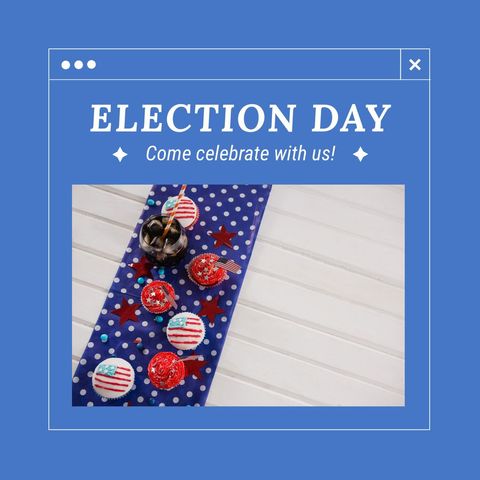 festive election day celebration cupcakes and decorations - Download Free Stock Templates Pikwizard.com