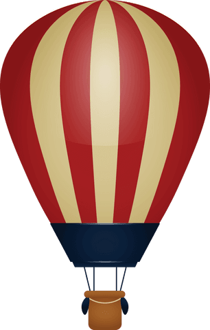 transparent digital hot air balloon illustration, red beige colors - Download Free Stock Videos Pikwizard.com