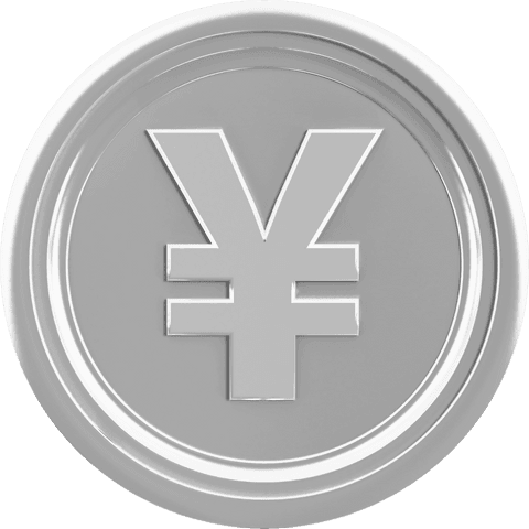 Digital Silver Coin with Yen Symbol on Transparent Background - Download Free Stock Videos Pikwizard.com