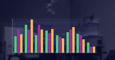 Business Bar Chart Overlay on Blur - Download Free Stock Images Pikwizard.com