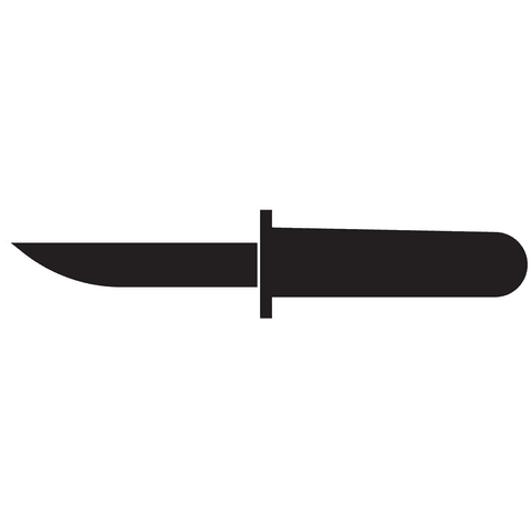 minimalist knife silhouette on transparent background - Download Free Stock Videos Pikwizard.com