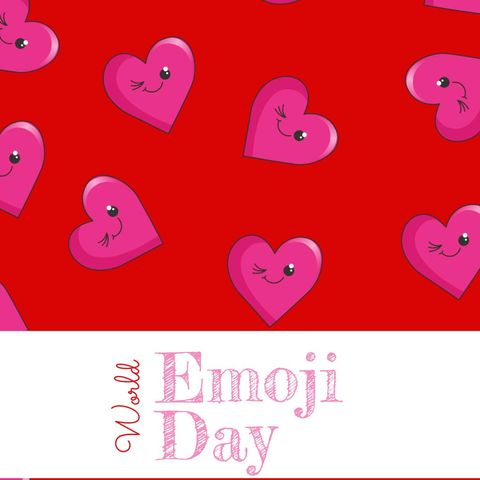 Winking Heart Emojis Celebrating World Emoji Day - Download Free Stock Templates Pikwizard.com