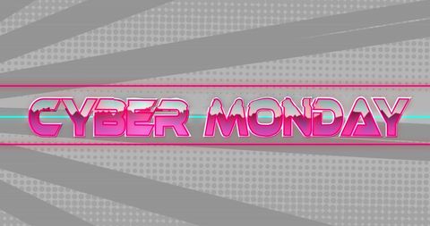 Cyber Monday Sale Banner with Retro Futuristic Design - Download Free Stock Images Pikwizard.com